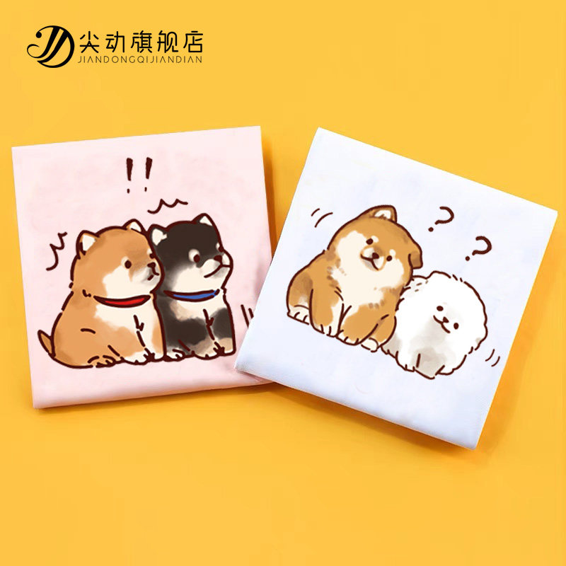 不一样情侣装夏装2025新款潮流学生男女柴犬T恤狗狗宽松韩版短袖