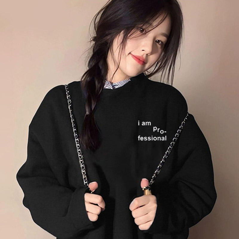 美式复古韩版卫衣女2026新款秋冬套头百搭休闲加绒帽衫