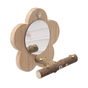 鹦鹉用品花椒木站架镜子虎皮牡丹玄凤啃咬棒小站台鸟笼站架杆玩具