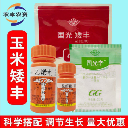 国光矮丰组合乙烯利胺鲜酯玉米控旺专用药矮壮素药植物生长调节剂