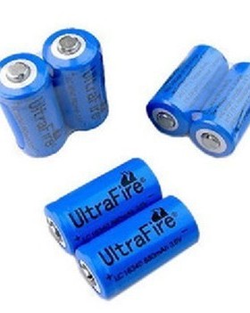 16340电池1200MA 3.7V AX123A激光笔电池可充电锂电池小手电专用