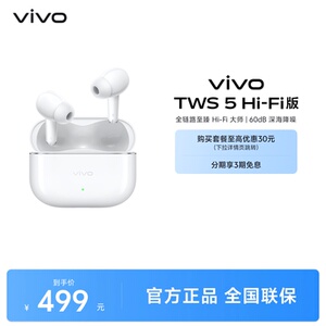 【组合购至高省30元】vivo TWS 5Hi-Fi主动智能降噪蓝牙耳机