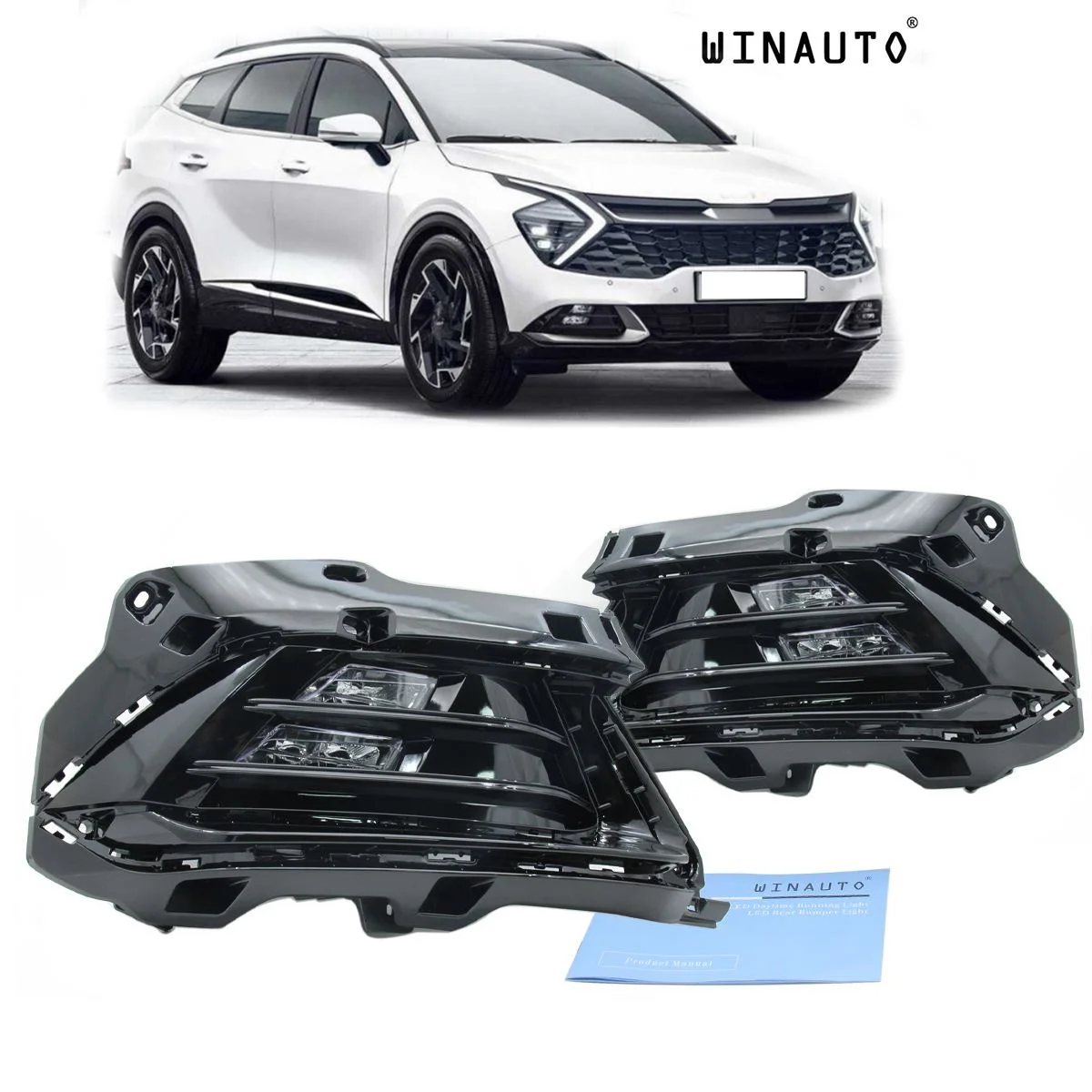 适用于KX5 智跑Sportage 2022 LED日行灯日间行车灯雾灯