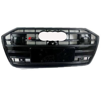 适用于奥迪C8S6中网A6L改装19202122S6前杠格栅黑武士运动款前
