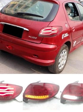 适用于标致04-08款206/207尾灯总成LED倒车灯刹车灯流水转向灯