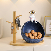 玄关钥匙收纳摆件宇航员客厅家居托盘装 饰品门口乔迁新居进门入户