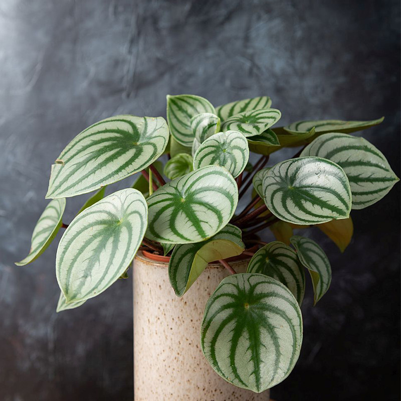 Peperomia argyreia新奇室内绿植盆栽趣味观叶客厅植物西瓜皮椒草