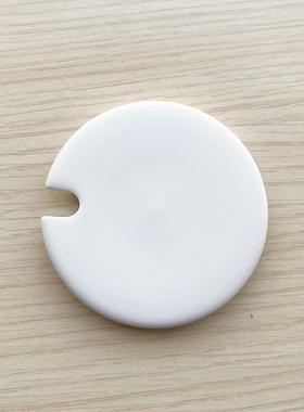 单买单卖白色陶瓷盖子马克杯杯盖8.6cm8cm配件通用防尘开口缺口