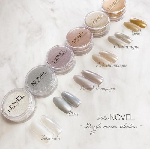 金属色超细镜面极光粉美甲饰品