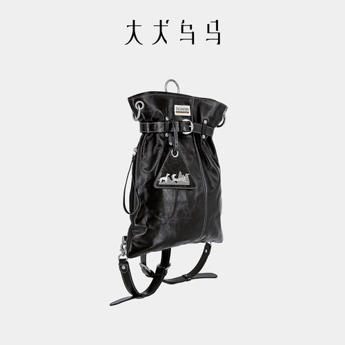 大犬乌马高级质感渔夫包
