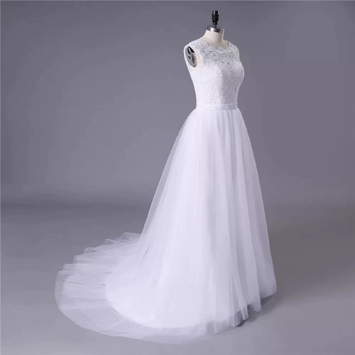 Кружева O-образное кружевное тюль бохо дешевые свадебные платья свадьба