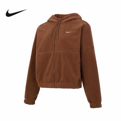 NIKE耐克女子外套2024冬季新款摇粒绒运动休闲梭织夹克HQ4878-259