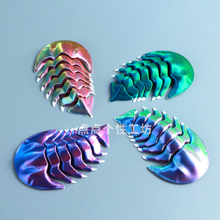 正品3D打印仿真三叶虫关节可活动玩具钥匙扣冰箱贴道具手办古生物