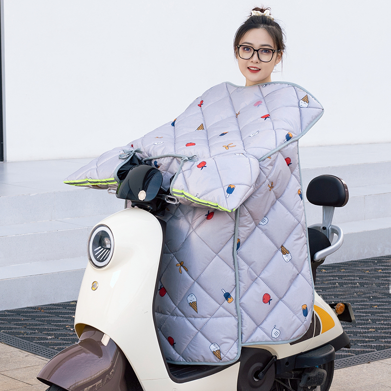 2024新款冬季电动车摩托挡风被加绒加厚防水冬天防寒款电瓶防风罩