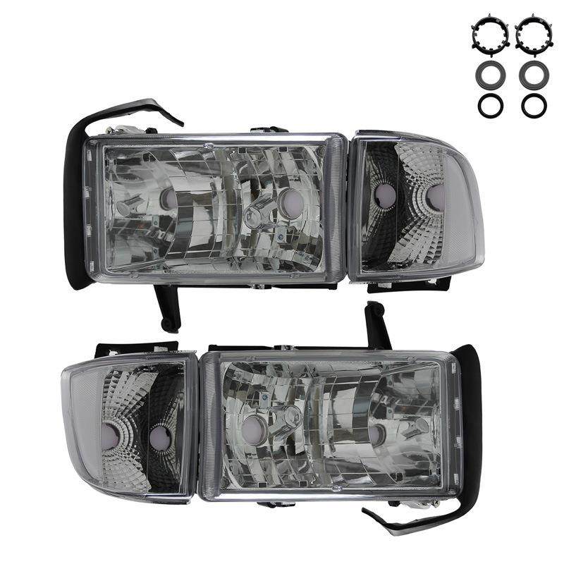 适用于道奇公羊94-01前大灯 dodge ram 黑底前照灯透明灯罩