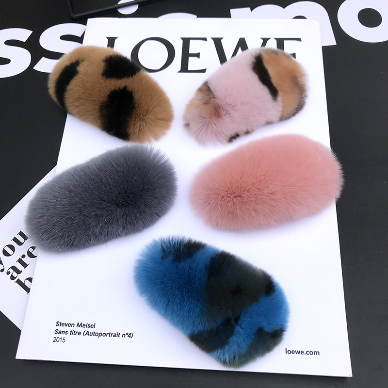 发夹韩国獭兔毛可爱网红