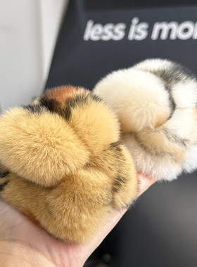 韩版方形獭兔毛发夹后脑勺马尾盘发抓夹大号毛绒鲨鱼夹子网红发卡