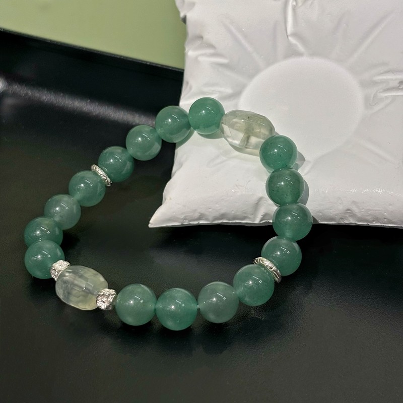 天然绿幽灵水晶手串聚宝盆满天星手链男女款招财官方正品旗舰店