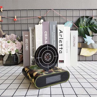 打靶会跑叫醒起床射击闹钟创意个性 懒人贪睡克星ins静音时钟学生