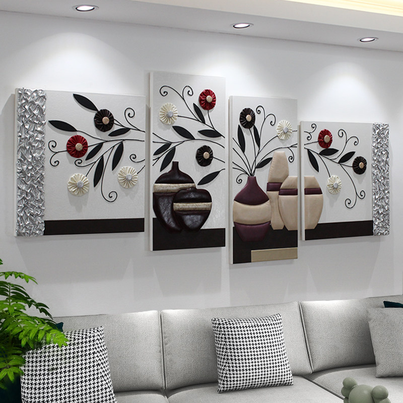 轻奢高级感客厅沙发背景墙抽象挂画3D立体装饰画简约大气艺术壁画
