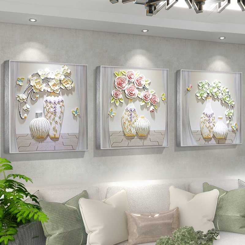 轻奢高级感客厅沙发背景墙装饰画