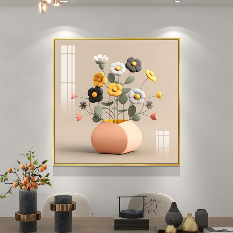 天禧美阁餐厅背景墙装饰画轻奢画