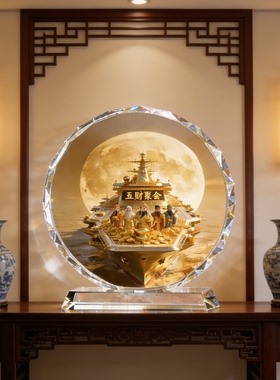 五财会聚招财摆件电视柜摆放国风吉祥物五路纳财旺家兴业工艺陈设