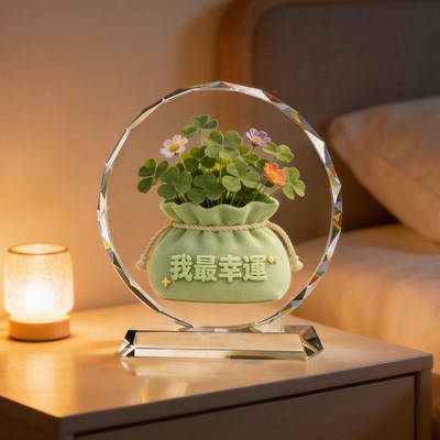 幸运寓意摆件电视柜摆放美好祝愿吉祥物迎好运观赏工艺陈设摆件礼
