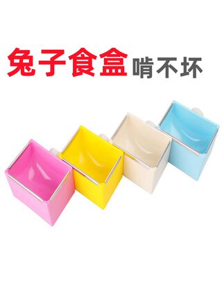 兔子固定食盒食盆龙猫豚鼠荷兰猪宠物喂食器防打翻防扒防啃咬
