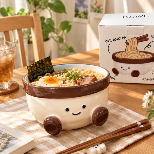 脚丫泡面陶瓷碗可爱搞怪宿舍干饭