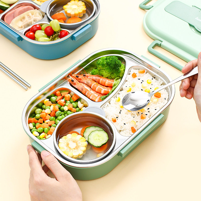 学生不锈钢保温饭盒便携上班族餐盒超长保温可微波炉加热便当盒桶