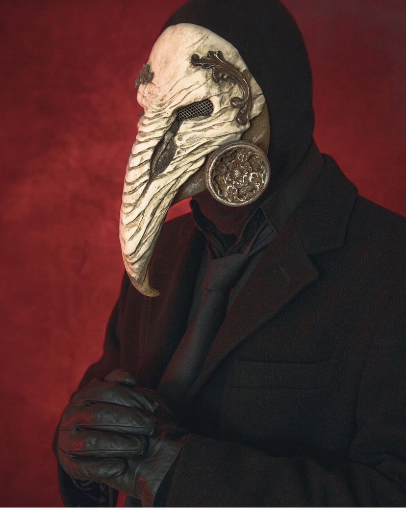 万圣节蒸汽朋克中世纪瘟疫医生cosplay乌鸦鸟嘴面具赛博朋克道具