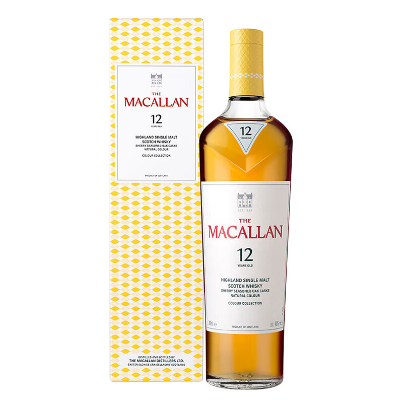 可开票Macallan12 年（麦卡伦）臻彩单一麦芽威士忌700ml海关报关