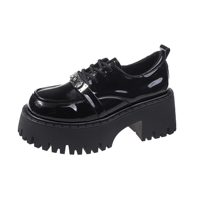 锁扣黑色jk单鞋小皮鞋