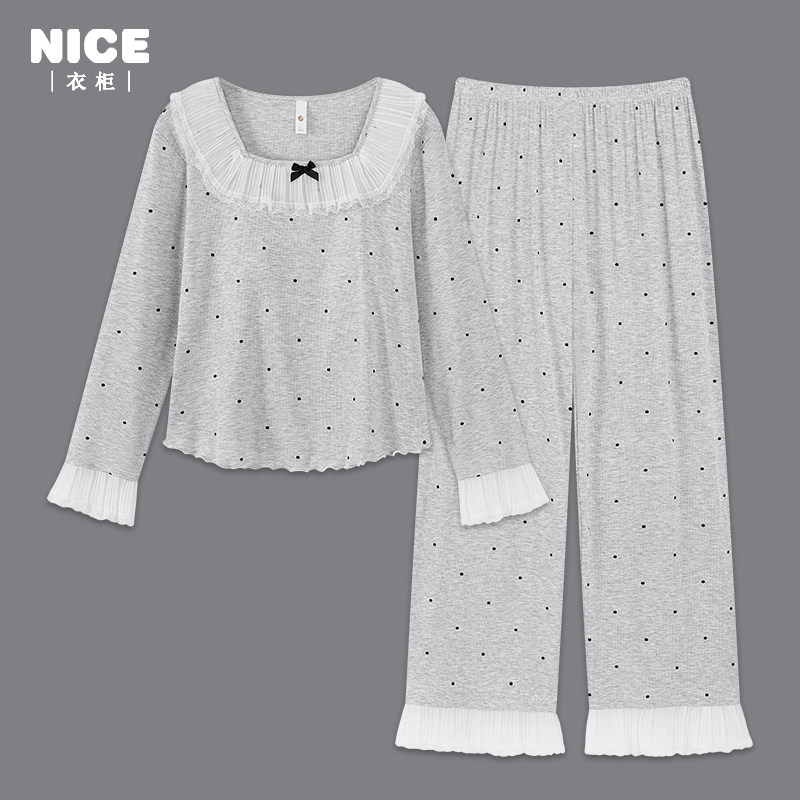 莫代尔睡衣女春秋款带胸垫可外穿家居服套装2025新款秋冬季高级感,女士内衣/男士内衣/家居服,睡衣/家居服套装,淘宝优惠券,粉丝福利购,淘宝优惠卷