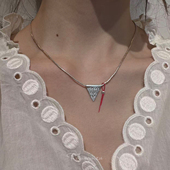 许愿树原创通体s925泰国进口手工银吊坠红绳好运梦想锁骨链重工