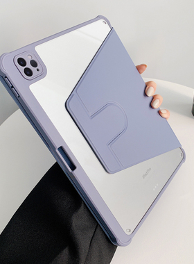 适用2024新款iPadair6旋转720度保护套11英寸10代防摔Air4保护壳2021款11寸2020款10.2笔槽Pro12.9防弯10.9寸
