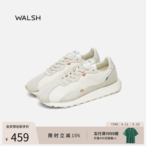 normanwalsh男女系带撞色休闲鞋