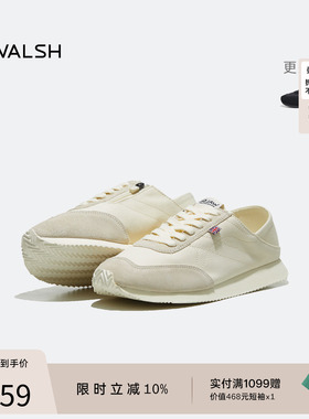Norman Walsh2025新款复古慢跑鞋浅色半拖懒人一脚蹬可踩后跟女鞋
