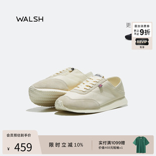 浅色半拖懒人一脚蹬可踩后跟女鞋 复古慢跑鞋 Walsh2025新款 Norman