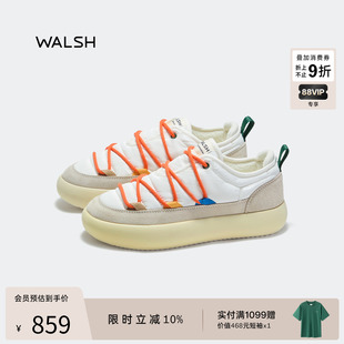 Walsh 面包鞋 25新款 保暖夹棉休闲鞋 EKM女厚底增高小白鞋 Norman