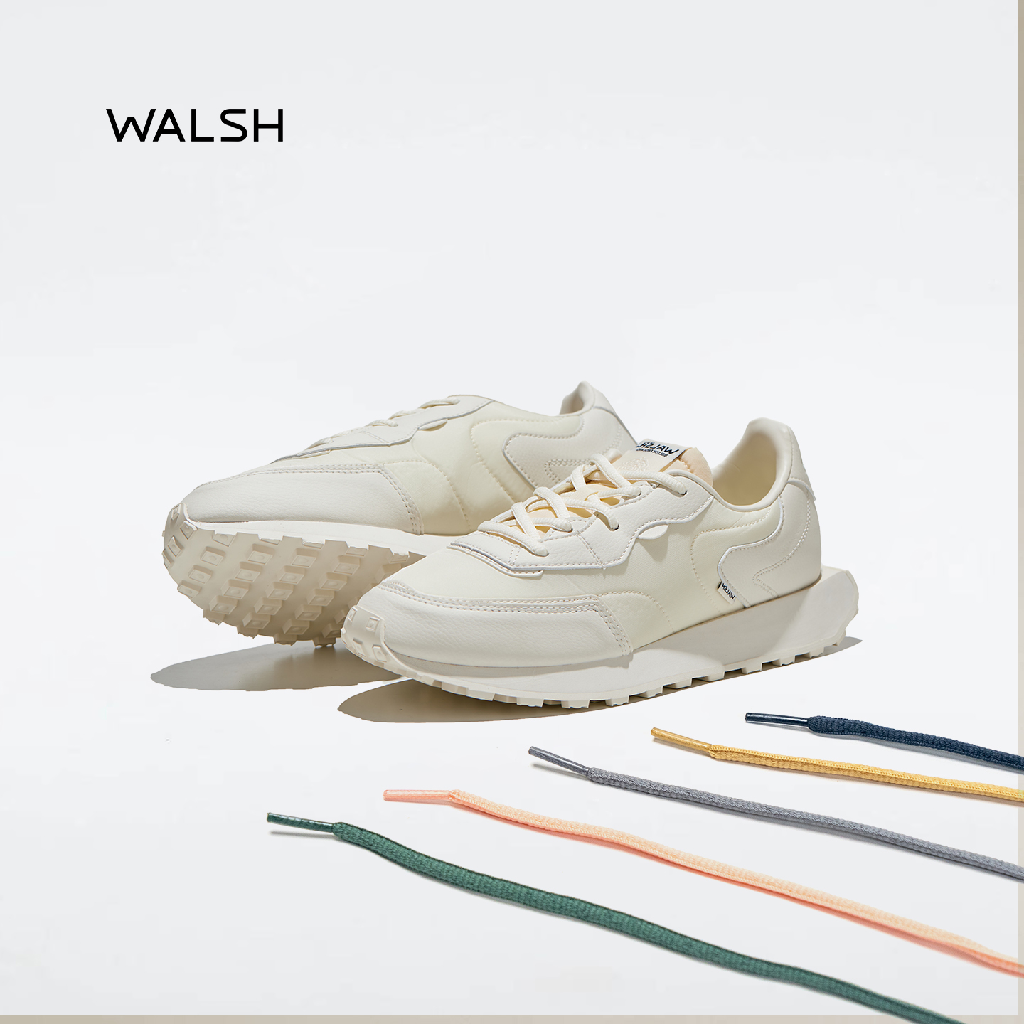 normanwalsh男女系带厚底慢跑鞋