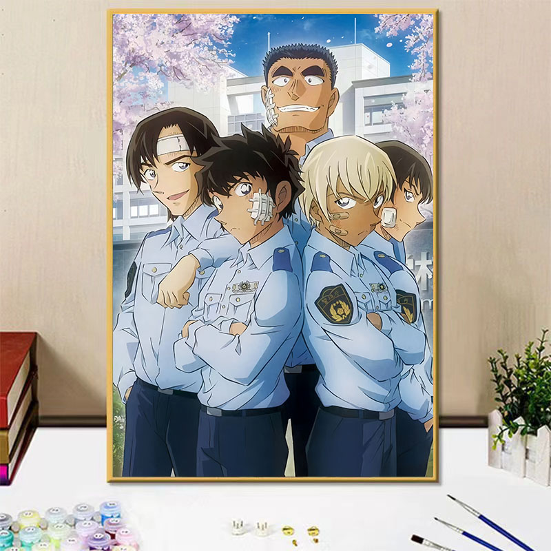 名侦探柯南松田阵平降谷零填色画