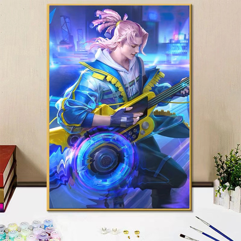 王者荣耀高渐离手绘填色画画礼物