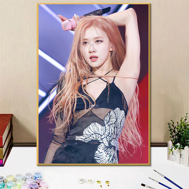 rose朴彩英手工填色画画生日礼物