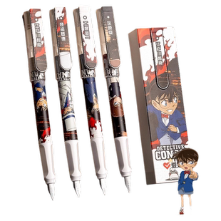 爱好柯南联名钢笔学生专用可换墨囊小学生三年级练字书法用可擦蓝黑色墨囊钢笔替换墨囊水初学者正品礼盒装