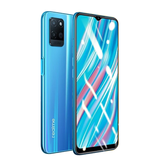 适用realme真我V11钢化膜RMX3121手机膜玻璃RMX3125抗蓝光全屏覆盖realmeV11S高清保护贴膜防爆全包边防指纹