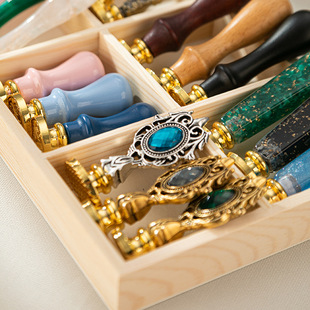 新款火漆印章手柄复古魔法学院DIY金属树脂火漆罗马柱手柄