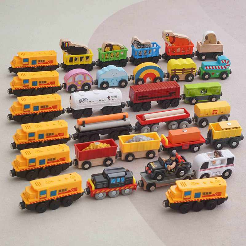 儿童木质轨道火车玩具多款电动小汽车火车头车厢套装益智玩具,玩具/童车/益智/积木/模型,电动/遥控轨道,淘宝优惠券,粉丝福利购,淘宝优惠卷