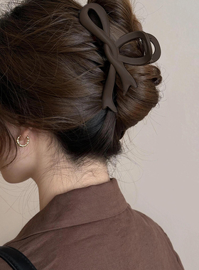 抓夹女2025新款高级感发夹磨砂鲨鱼夹超大号发量多后脑勺夹子头饰